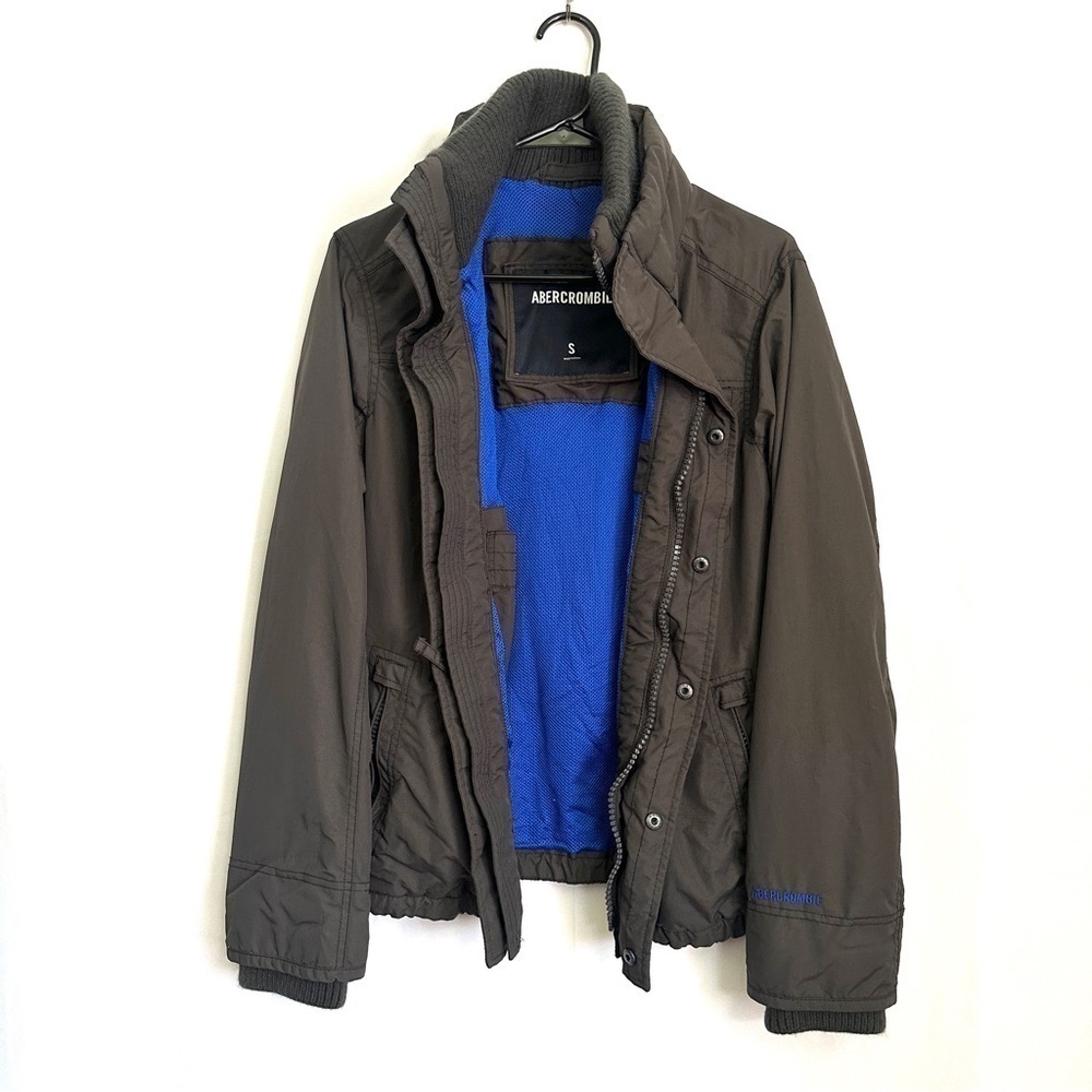 Abercrombie & Fitch Women's Dark Brown Winter Jacket with Full Zipper sz S